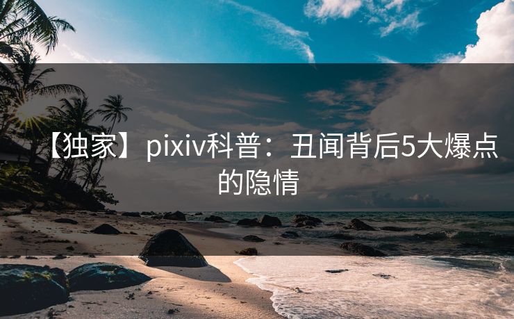【独家】pixiv科普:丑闻背后5大爆点的隐情