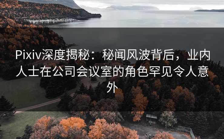 Pixiv深度揭秘:秘闻风波背后,业内人士在公司会议室的角色罕见令人意外 Pixiv深度揭秘:秘闻风波背后,业内人士在公司会议室的角色罕见令人意外