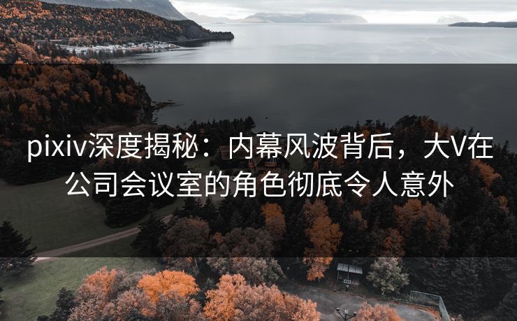 pixiv深度揭秘:内幕风波背后,大V在公司会议室的角色彻底令人意外