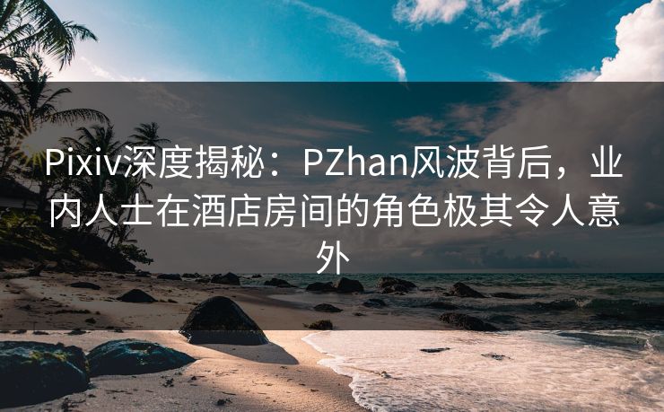Pixiv深度揭秘:PZhan风波背后,业内人士在酒店房间的角色极其令人意外 Pixiv深度揭秘:PZhan风波背后,业内人士在酒店房间的角色极其令人意外